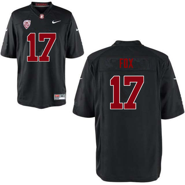 Men Stanford Cardinal #17 Jordan Fox College Football Jerseys Sale-Black - Click Image to Close
